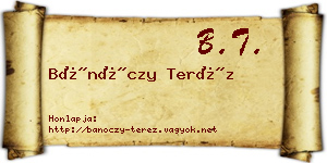 Bánóczy Teréz névjegykártya