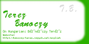 terez banoczy business card